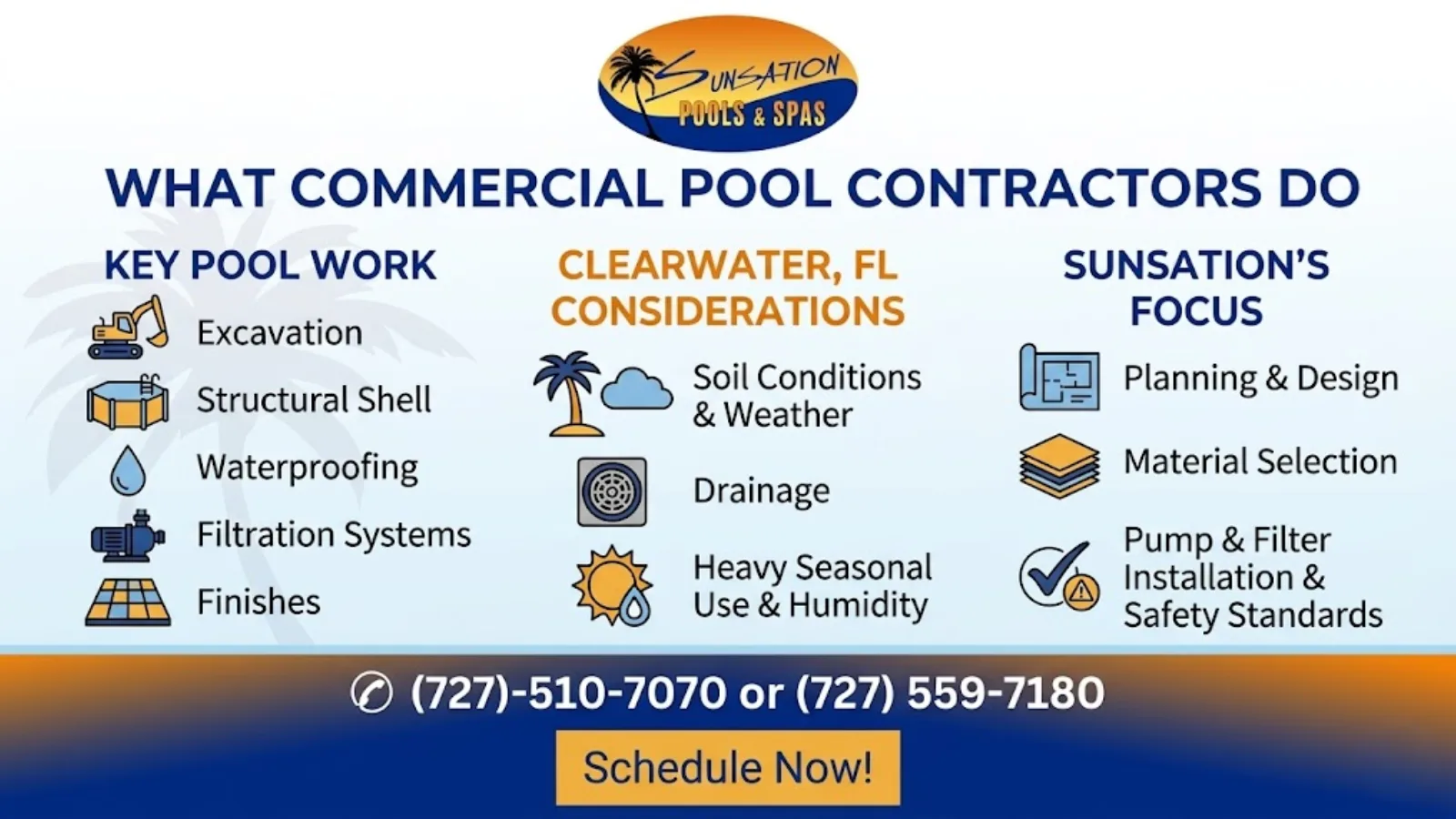 commercial swimming pool contractors​